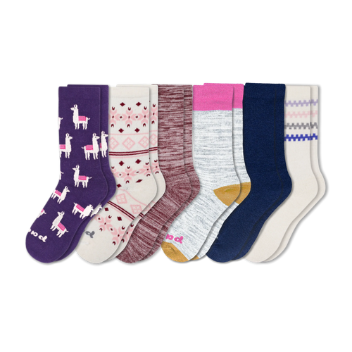 6 Pack - Women's Crew Pacas Socks