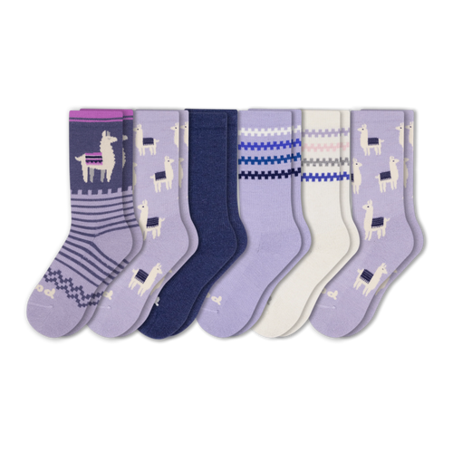 6 Pack - Women's Crew Pacas Socks