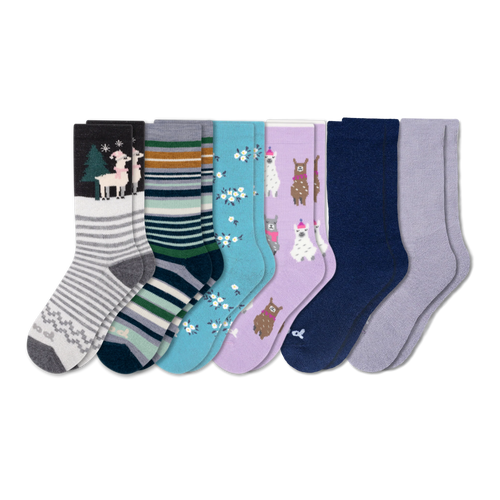 6 Pack - Women's Crew Pacas Socks