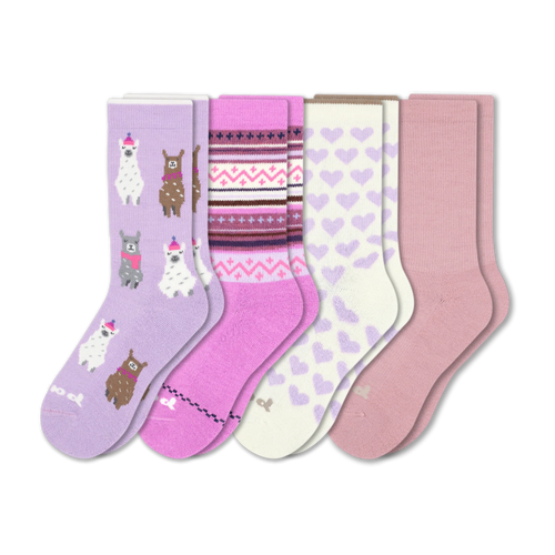 4 Pack - Women's Crew Pacas Socks