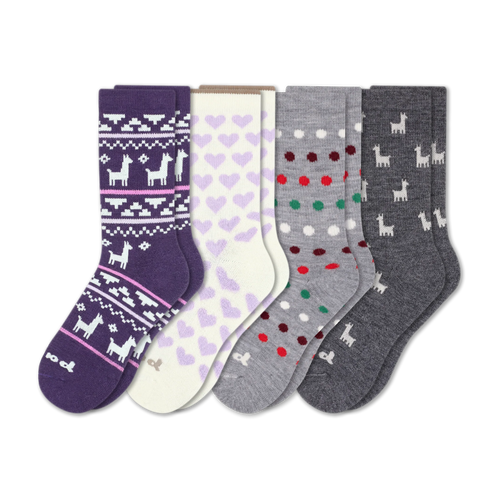 4 Pack - Women's Crew Pacas Socks