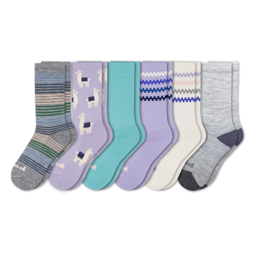 6 Pack - Women's Crew Pacas Socks