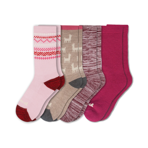 4 Pack - Women's Crew Pacas Socks