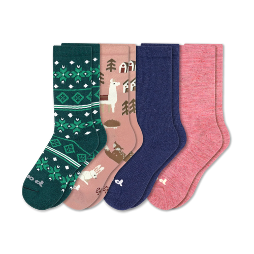 4 Pack - Women's Crew Pacas Socks