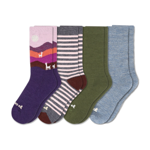 4 Pack - Women's Crew Pacas Socks