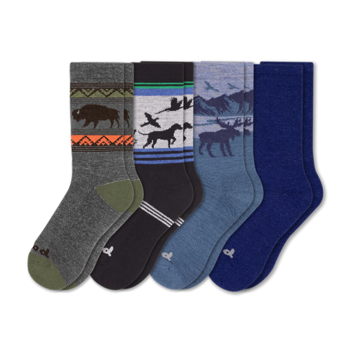 4 Pack - Men's Crew Pacas Socks