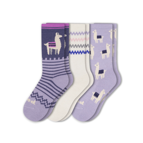 3 Pack - Women's Crew Pacas Socks