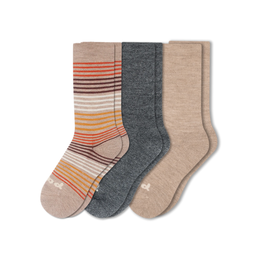 3 Pack - Women's Crew Pacas Socks