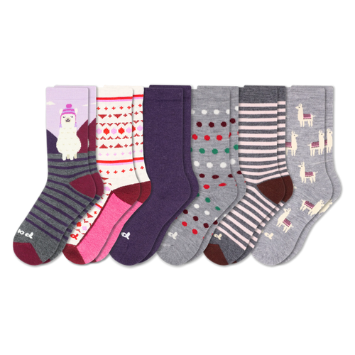 6 Pack - Women's Crew Pacas Socks