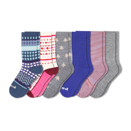 6 Pack - Women's Crew Pacas Socks