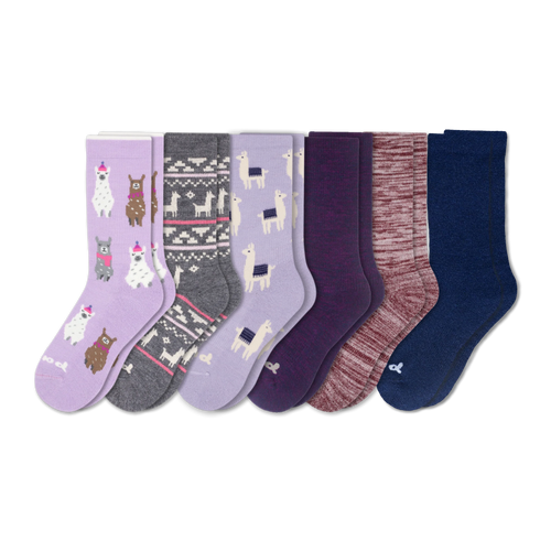 6 Pack - Women's Crew Pacas Socks