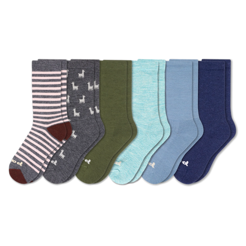 6 Pack - Women's Crew Pacas Socks