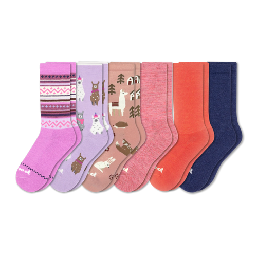 6 Pack - Women's Crew Pacas Socks