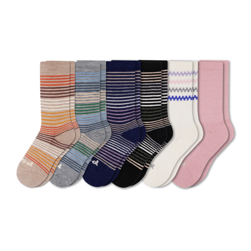 6 Pack - Women's Crew Pacas Socks