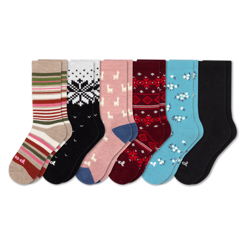 6 Pack - Women's Crew Pacas Socks