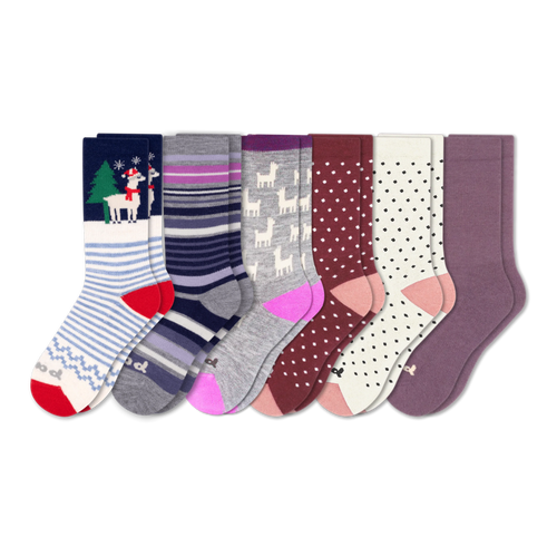 6 Pack - Women's Crew Pacas Socks