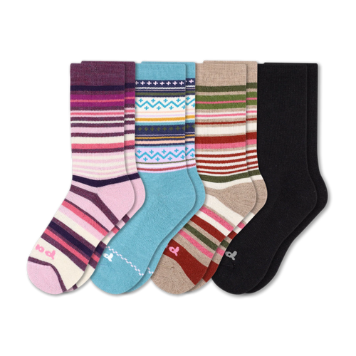 4 Pack - Women's Crew Pacas Socks