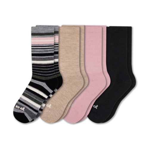 4 Pack - Women's Crew Pacas Socks