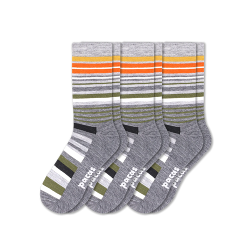 3 Pack - Men's Light-Weight Crew Pacas Socks