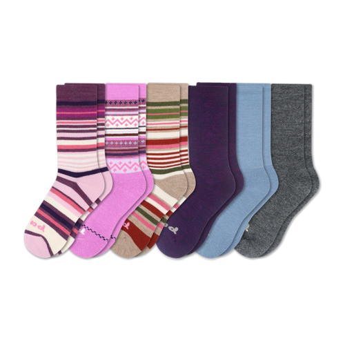 6 Pack - Women's Crew Pacas Socks