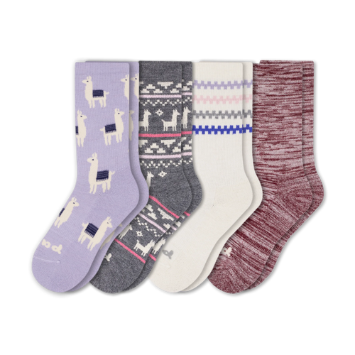 4 Pack - Women's Crew Pacas Socks
