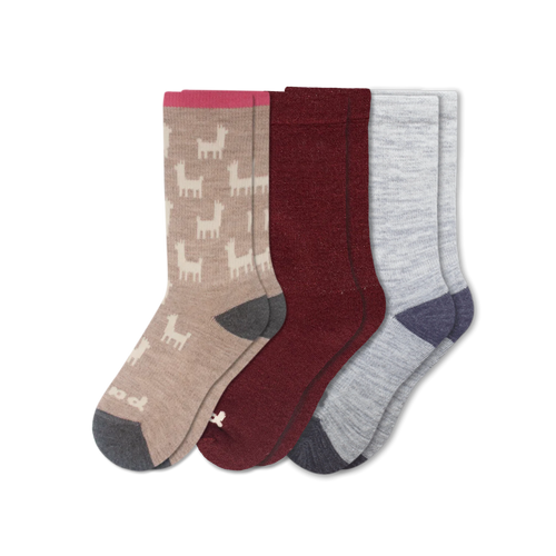 3 Pack - Women's Crew Pacas Socks