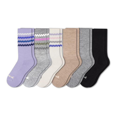6 Pack - Women's Crew Pacas Socks