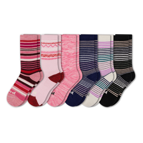 6 Pack - Women's Crew Pacas Socks