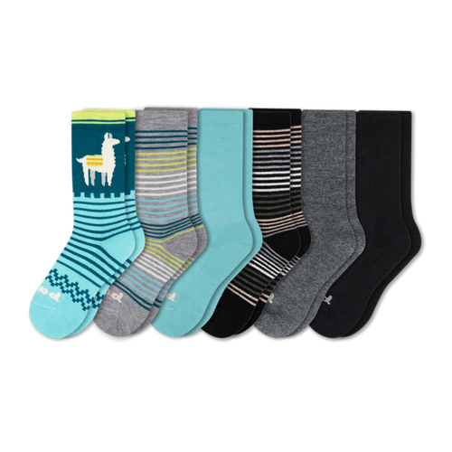 6 Pack - Women's Crew Pacas Socks