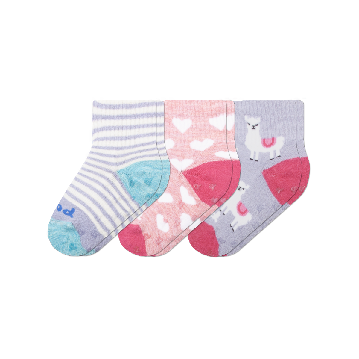 3 Pack - Toddler Pacas Gripper Socks