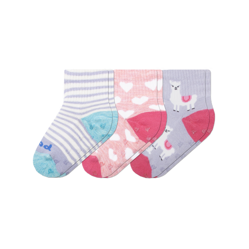 3 Pack - Toddler Pacas Gripper Socks
